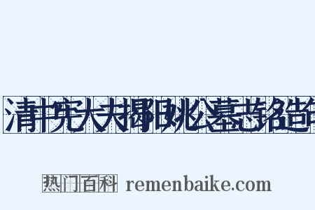 清中宪大夫揭阳姚公墓志铭造句是什么意思的图片